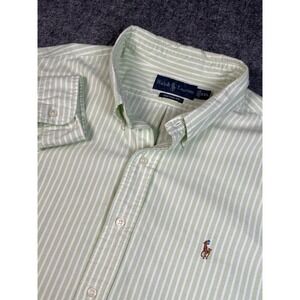 Vintage Ralph Lauren Shirt 2XLStriped Button Down Multi LS Flesh pony Preppy New
